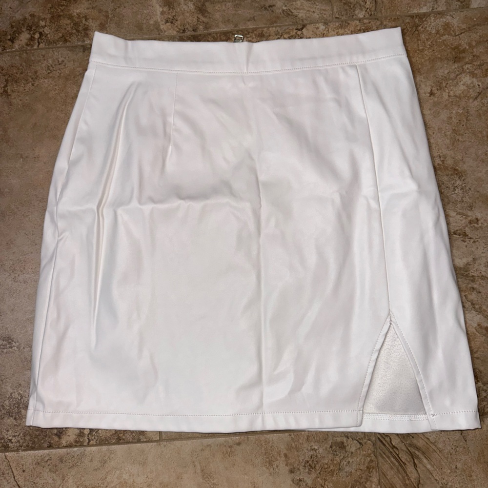 SHEIN White Mini Pencil Skirt with Slit